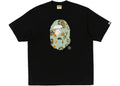 BAPE Vacation Pattern Ape Head Relaxed Fit Tee Black