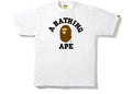 BAPE White Classic College Ape Head Tee