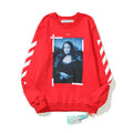 Off-White Red Mona Lisa Tape Frame Crewneck Sweatshirt