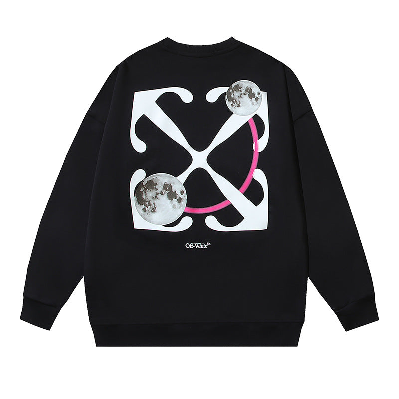 Off-White Black Moon Orbit Arrow Crewneck Sweatshirt