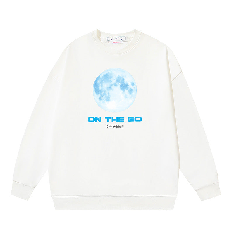 Off-White White "On The Go" Lunar Chest Crewneck Sweatshirt